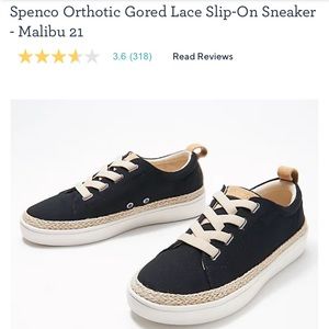 spenco orthotic gored lace slip-on sneaker